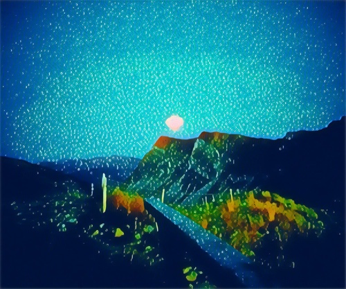 Nachthimmel und Sternenfall